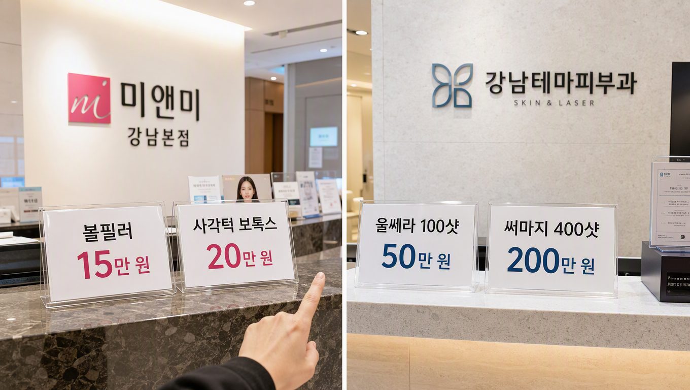강남 피부과 비급여 시술 비용은 클리닉마다 얼마나 차이 날까? 강남피부과 순위