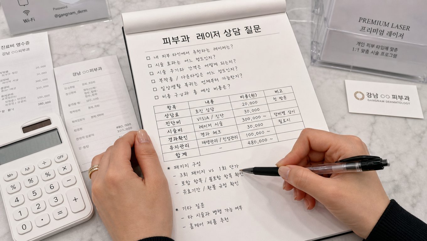 피부과 레이저 상담 비용 단계와 시술 횟수 질문