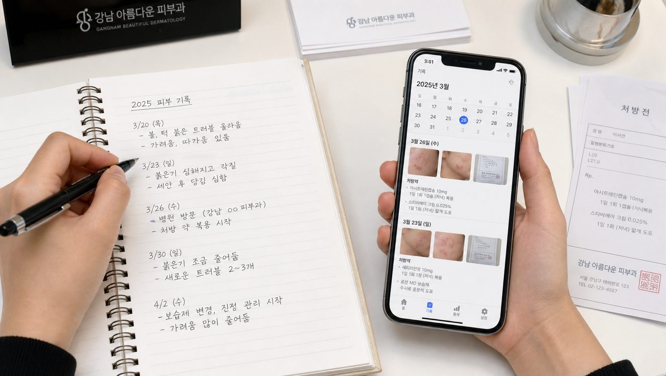 피부과 진료 전에 환자가 준비할 기록