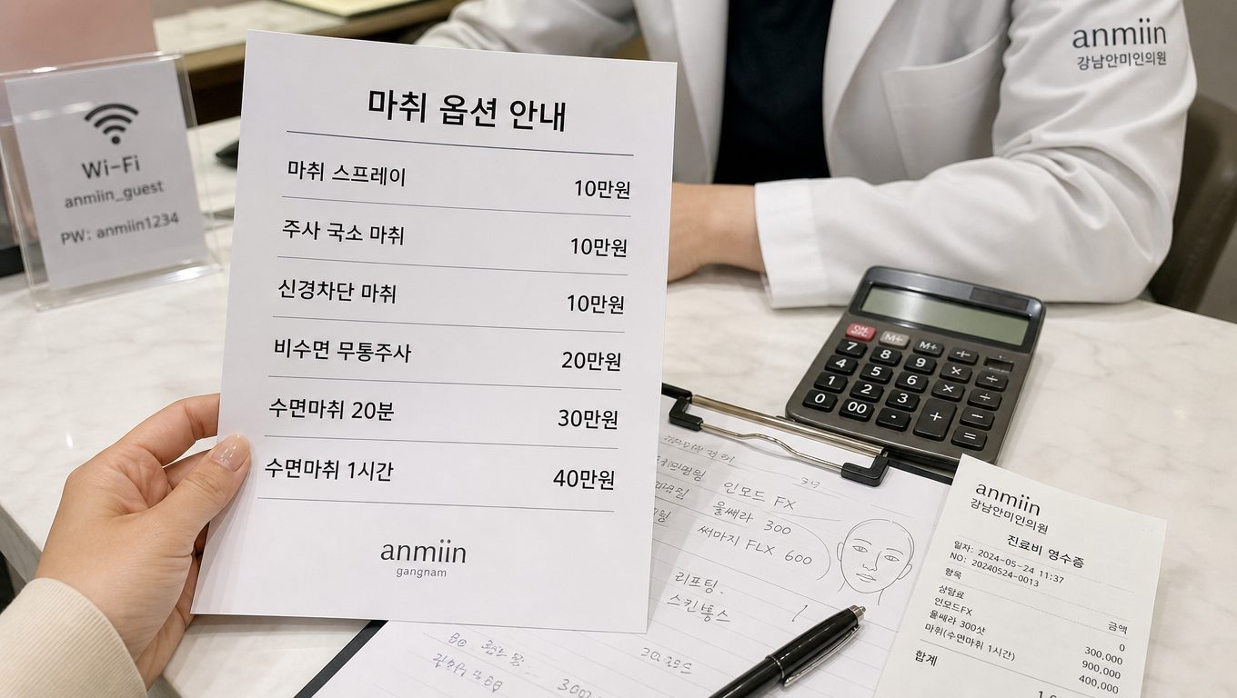 강남 피부과 마취 비용 종류별 구분